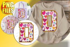 D Doodle Letter Valentine Sweet Bright Heart! Product Image 1