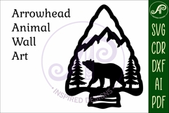 Arrowhead Black Bear animal wall sign Product Image 4