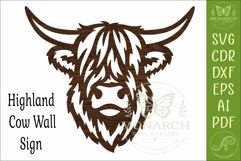 Shaggy Highland Cow SVG, Scottish Farm Animal Wall Art Product Image 4