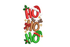 Ho Ho Ho Xmas Machine Embroidery Design Product Image 1