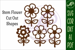 Flower Silhouette Cut out designs 2 Product Image 4