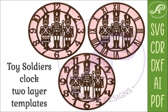 Toy Soldier Clock SVG Designs Christmas Nutcracker Clocks Product Image 4