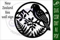 Kea New Zealand bird wall sign, SVG file. Product Image 4