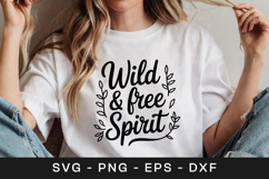 Wild and Free Spirit Floral SVG PNG Product Image 1