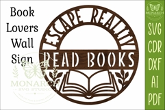 Escape Reality Read Books SVG | Book Lover Wall Sign Laser Product Image 4