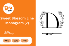Simple Blossom Line Monogram Product Image 1