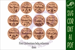 My first celebrations Baby holiday milestone discs laser Product Image 4