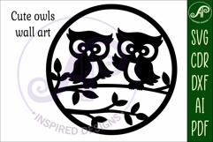 Cute owl wall sign, SVG file. vector sign Product Image 4
