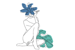 Naked Woman with Flowers Product Image 1