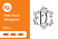 Pink Floral Monogram Product Image 1