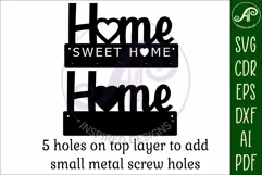 Home sweet home Key holder designs for wood and metal Product Image 4