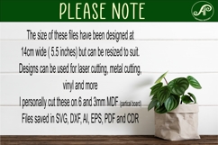 Hanging hearts wall sign, laser cut design 1 Product Image 4