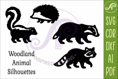 Woodland animal Silhouette animals for laser cutting 3 Product Image 4