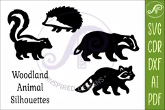 Woodland animal Silhouette animals for laser cutting 3 Product Image 4