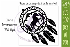 Horse Dreamcatcher Laser Cut File, Horse Lovers Wall Art SVG Product Image 4