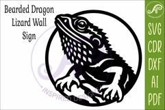 Bearded Dragon Lizard Wall Art SVG, Australian Reptile Product Image 4