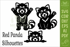 Cute Red Panda Silhouette SVG. Woodland Animals 1 Product Image 4