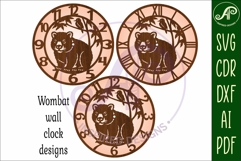 Wombat clock wall clock laser cut file Australian clock Product Image 4