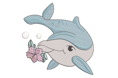 Baby Dolphin Machine Embroidery File Product Image 1
