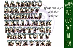 Goose themed alphabet letter set. 2 layer 52 letters. Product Image 4