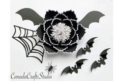 Spider, Bat and Halloween Paper Flower Product Image 1
