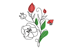 Floral Arrangement Machine Embroidery Design Product Image 1