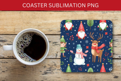 square coaster seamless pattern - christmas gnome Product Image 1