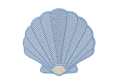 Scallop Shell Embroidery Design 4x4 Product Image 1