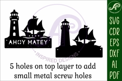Lighthouse and ship Key holder designs Product Image 7