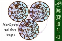 Solar System Clock SVG Space Wall Clock Laser Cut Product Image 4