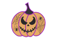 Halloween Pumpkin, Spider Web, Jack-o-lantern Embroidery Product Image 2