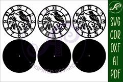 Tui bird New Zealand themed clock wall clock laser cut files Product Image 5