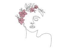 Floral woman Machine Embroidery Design Product Image 1