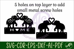Elephants Key holder designs for wood and metal Product Image 4
