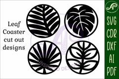Leaf Coasters, laser cut out leaves designs d1 Product Image 4