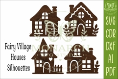 Fairy Village SVG . Fantasy house silhouettes 3 Product Image 4