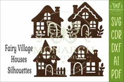 Fairy Village SVG . Fantasy house silhouettes 3 Product Image 4