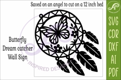 Butterfly Dreamcatcher Laser Cut File, Garden Wall Art Product Image 4