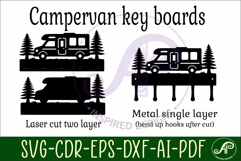 Campervan Key holder designs for wood and metal Product Image 4