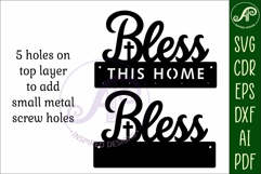 Bless This Home Key Holder SVG, Christian Key Racks Product Image 4