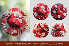 wind spinner png sublimation - cardinal bird Product Image 1