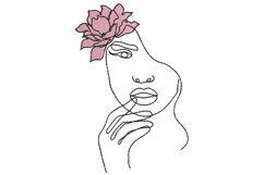 Floral woman Machine Embroidery Design Product Image 1
