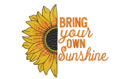 Sunflower embroidery. Bring Your Own Sunshine Product Image 1