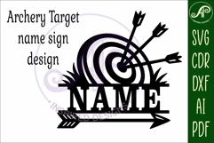 Archery Target name wall art sign Product Image 4