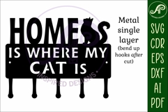 Home Is Where My Cat Is Key holder designs for wood/ metal Product Image 4