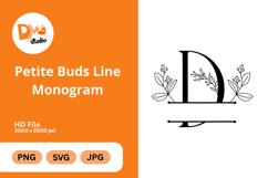 Petite Buds Line Monogram Product Image 1