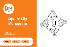 Square Lily Monogram Product Image 1