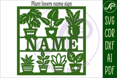 Indoor plant lovers theme named wall sign or card Product Image 4
