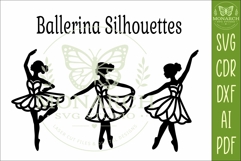 Ballerina SVG Silhouette. Ballet Wall Art Files for Laser 2 Product Image 4