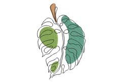 Monstera Leaf Machine Embroidery Design Product Image 1